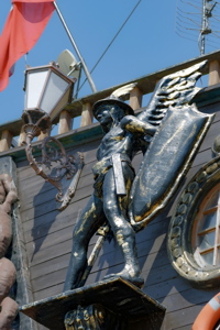 Decorative statue on a passenger vessel
